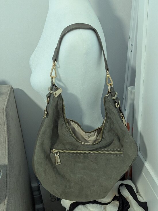 INC International Concepts Handbags - INC Green Faux Suede Hobo Handbag!